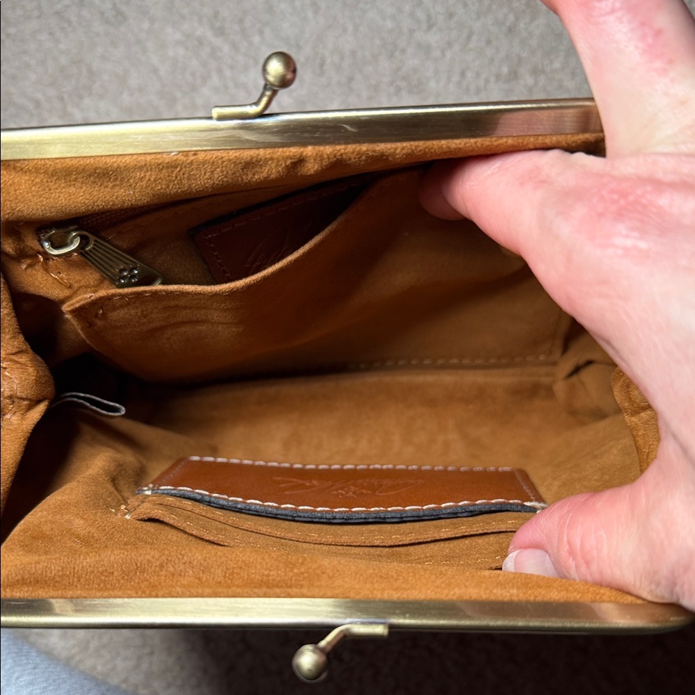 Patricia Nash Tan Embossed Wristlet - Picture 5 of 7